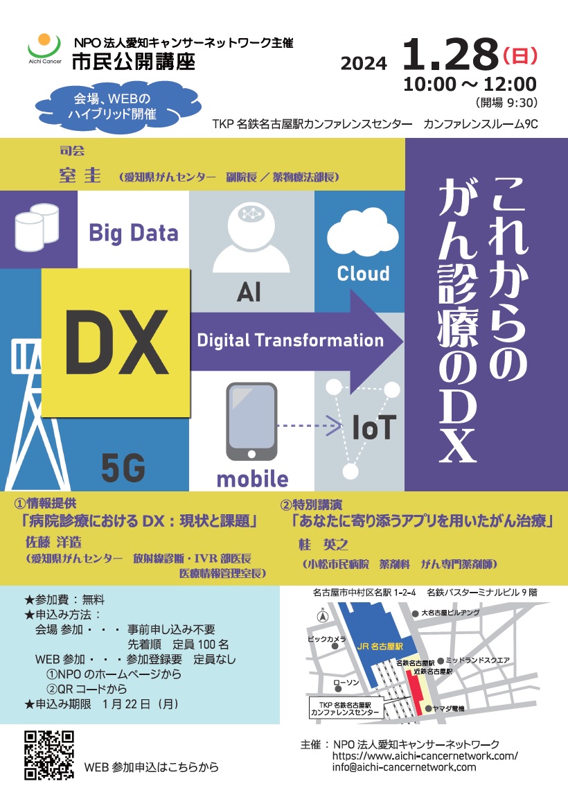 市民公開講座『これからのがん診療のDX』（2024.1.28開催）